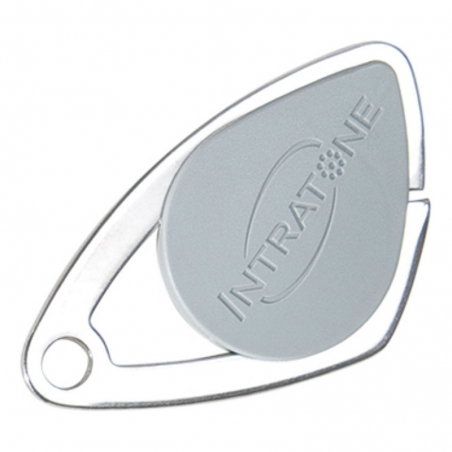 Badge inox gravé Gris