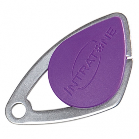 Badge inox gravé Violet