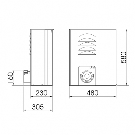 Moteur coulissant 400v 4000kg TUB