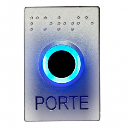 Bouton poussoir UB-ONE seul  sans contact chrome mat