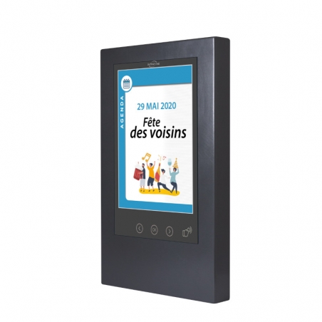 Tableau d'affichage interactif - 3 touches avc lecteur - saillie Tableau d'affichage interactif - 3 touches avc lecteur - saillie