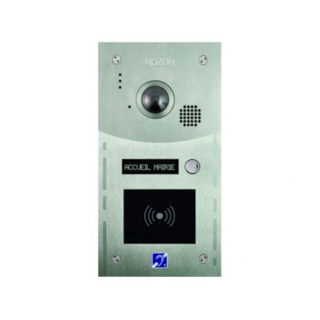 Interphone vidéo 1 bouton avec lecteur ML - Inox - Encastrement