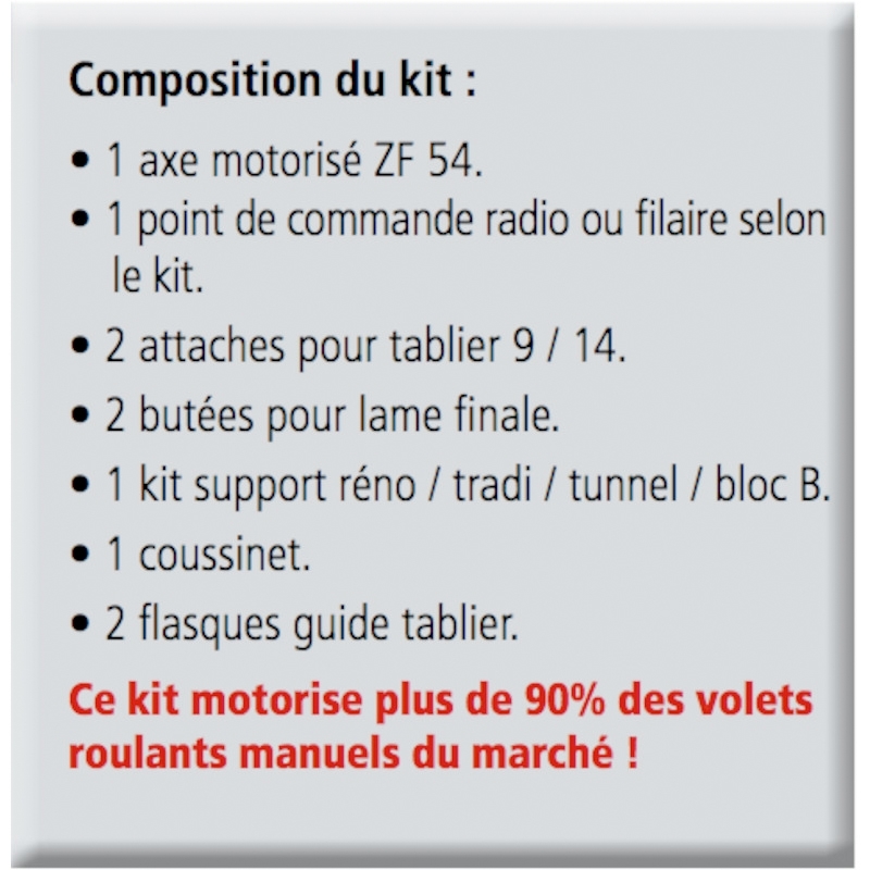 KIT AXE MOTORISE VR RS100 IO 10MN FDC AUTO LTM 1M70 KIT AXE MOTORISE VR RS100 IO 10MN FDC AUTO LTM 1M70
