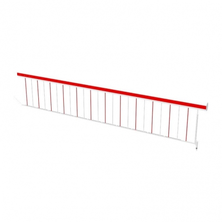 Grille basse articulée alu 3,5 m - Barreaux Rouges & Blancs - ø 14 mm Grille basse articulée alu 3,5 m - Barreaux Rouges & Blancs - ø 14 mm